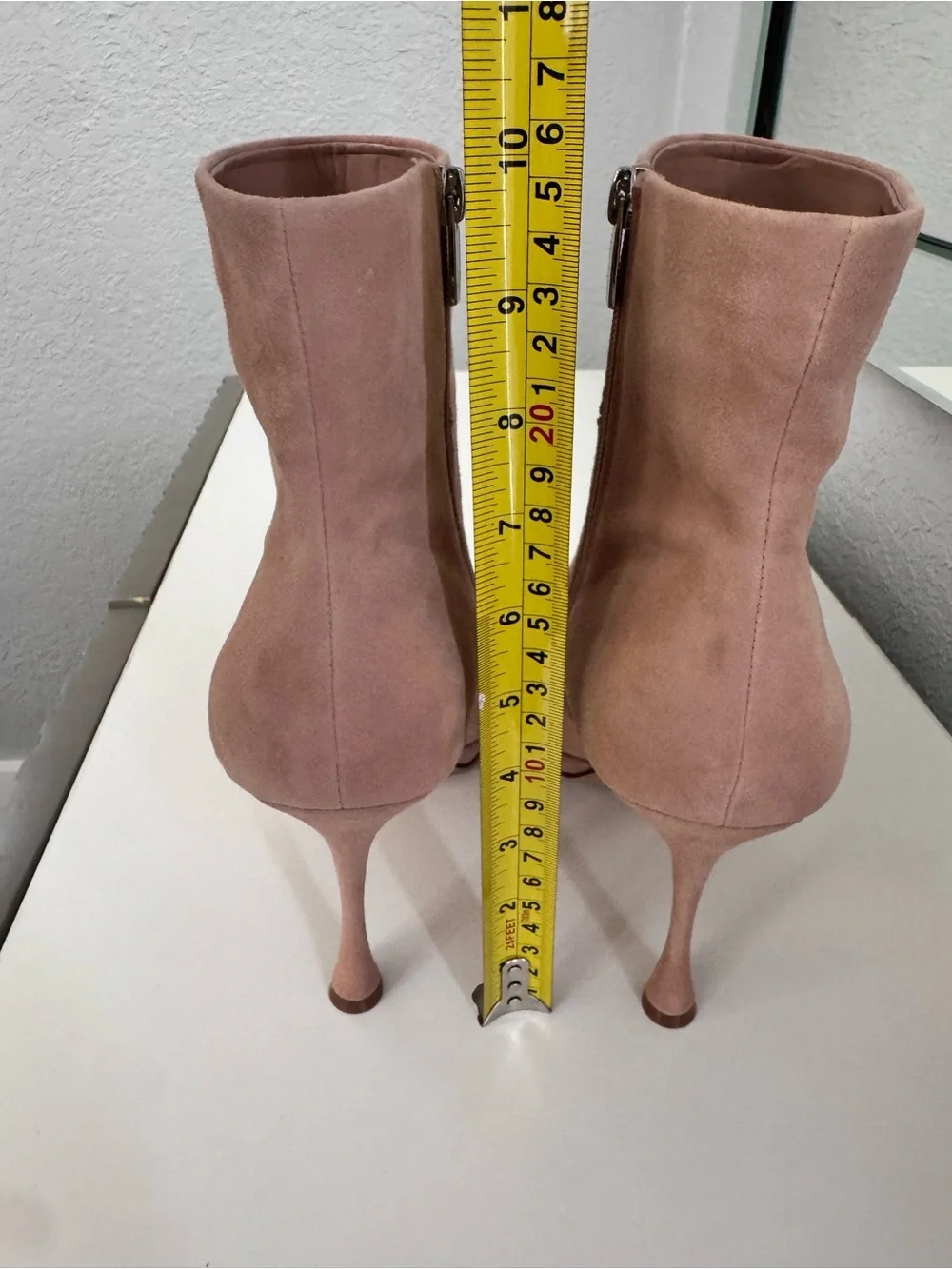 Vince Camuto Nude Suede Pointed-Toe Seasonal Ankle Booties NWOB
